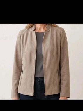 Studio Works Faux Suede / Leather Jacket 16W